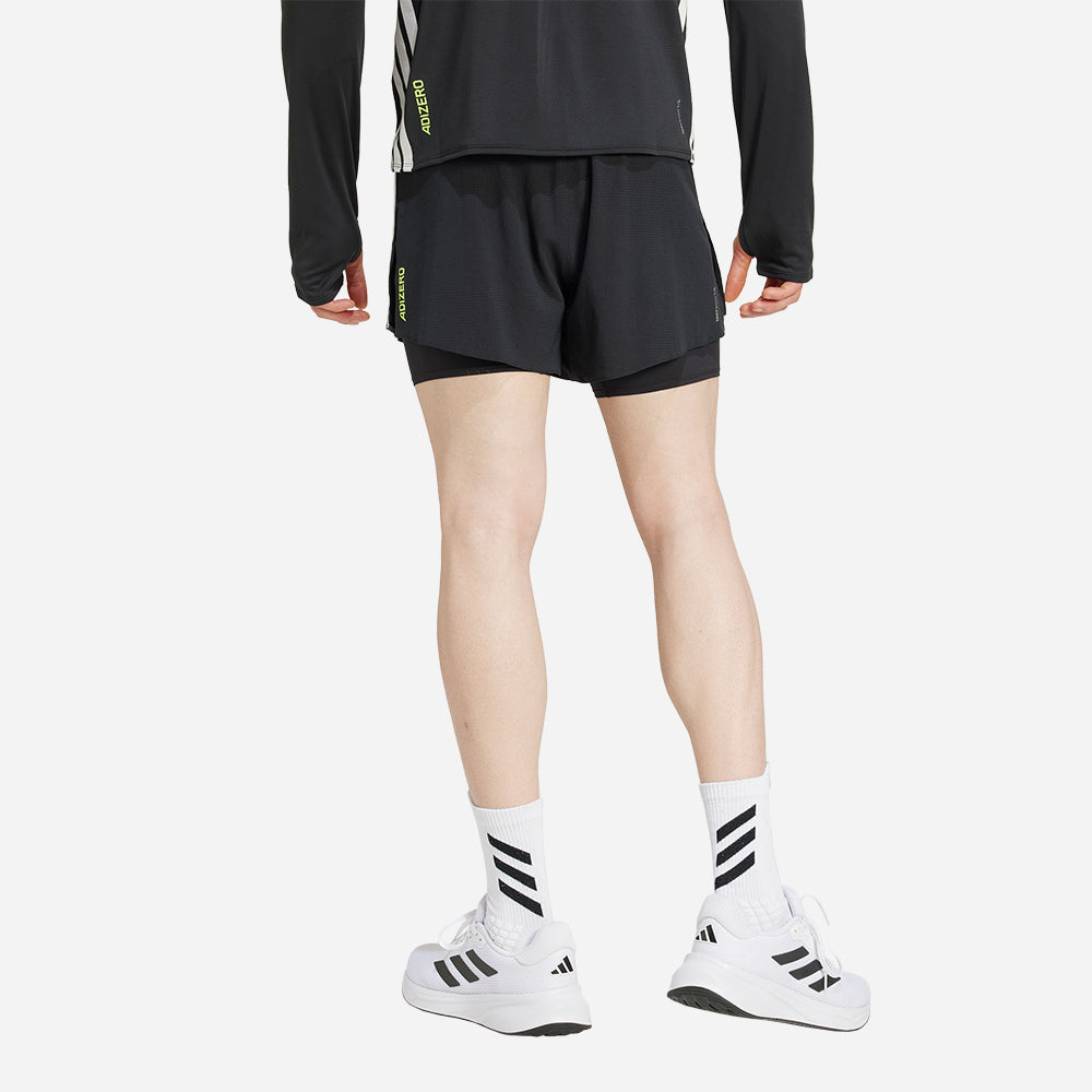 Quần Ngắn Nam Adidas Adizero 2In1 - Đen - Supersports Vietnam