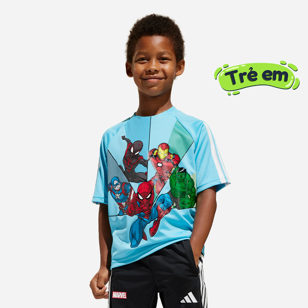 Áo Thun Trẻ Em Adidas Lmarvel Sm - Xanh Dương - Supersports Vietnam