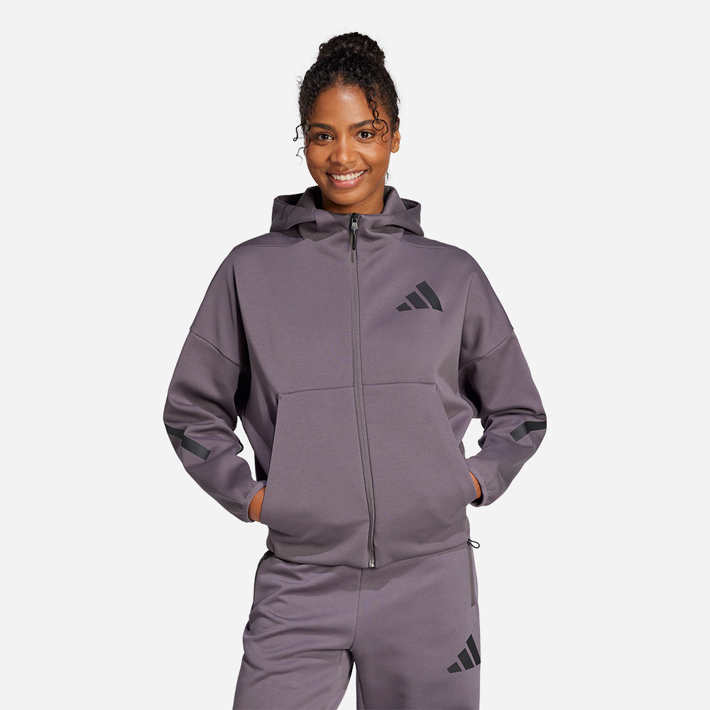 Áo Khoác Nữ Adidas Z.N.E. Full-Zip - Xám - Supersports Vietnam