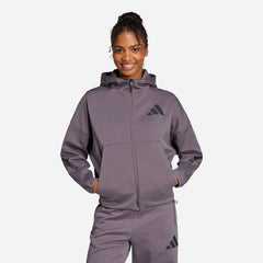 Áo Khoác Nữ Adidas Z.N.E. Full-Zip - Xám - Supersports Vietnam