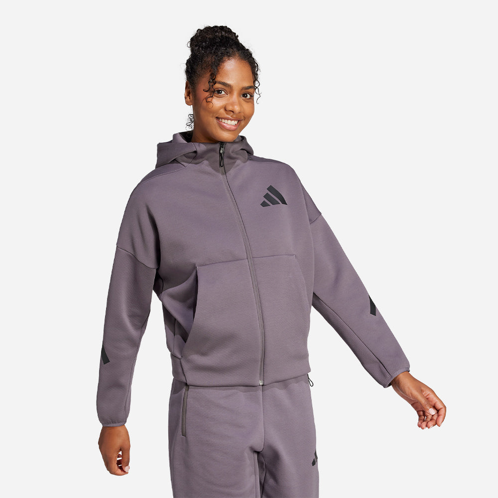 Áo Khoác Nữ Adidas Z.N.E. Full-Zip - Xám - Supersports Vietnam