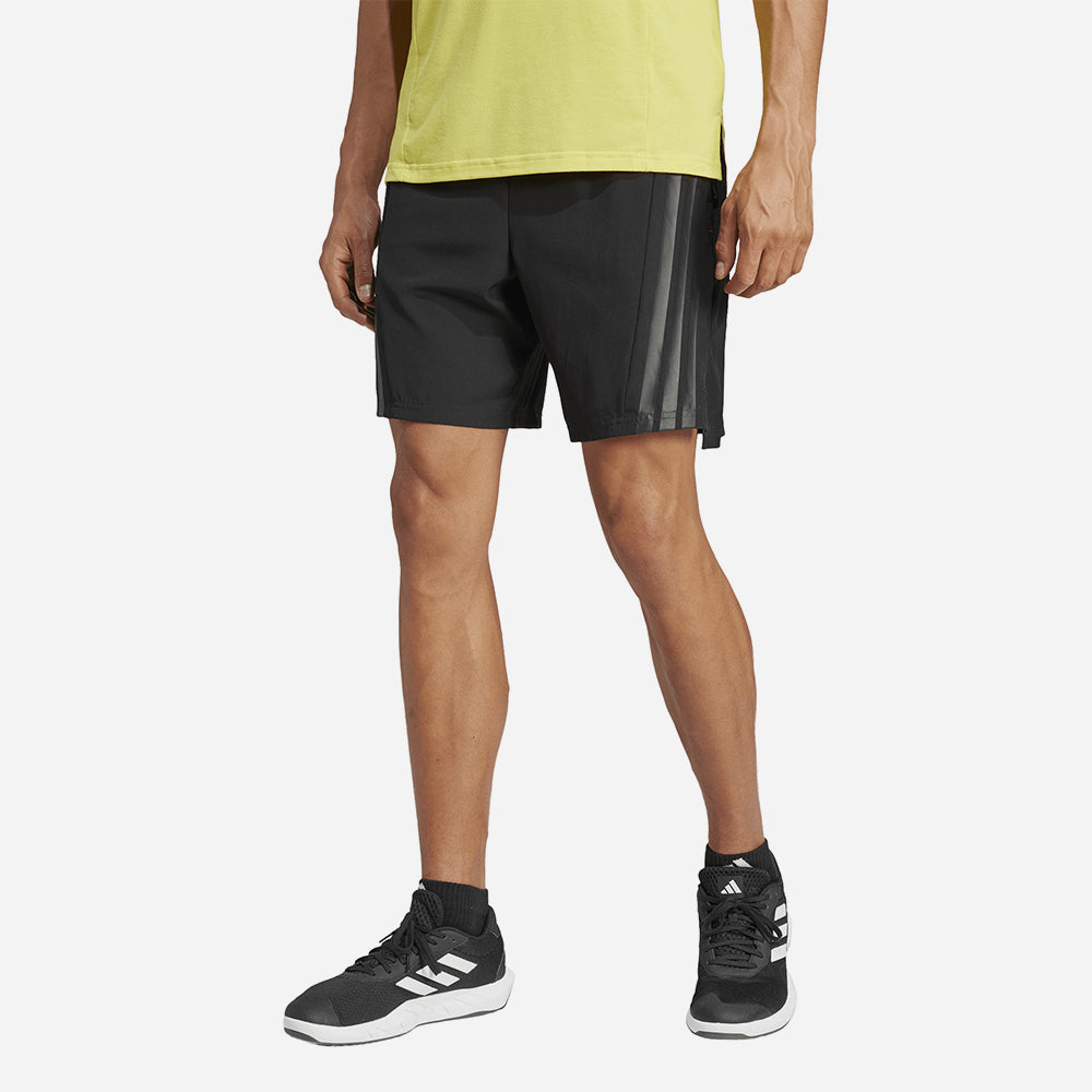 Quần Ngắn Thể Thao Nam Adidas Designed For Training 3-Stripes Đen