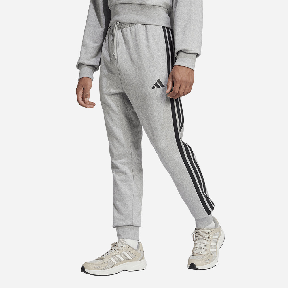 Quần Dài Thể Thao Nam Adidas Essential 3-Stripes French Terry - Xám - Supersports Vietnam