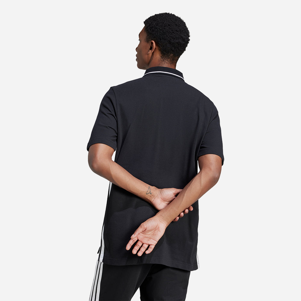 Áo Polo Nam Adidas Essentials 3-Stripes Piqué - Đen - Supersports Vietnam