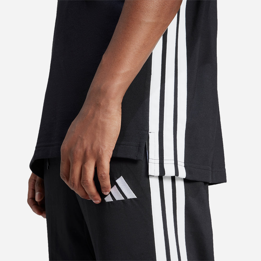 Áo Polo Nam Adidas Essentials 3-Stripes Piqué - Đen - Supersports Vietnam