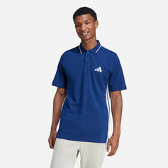 Áo Polo Nam Adidas Essentials 3-Stripes Piqué - Xanh Dương - Supersports Vietnam