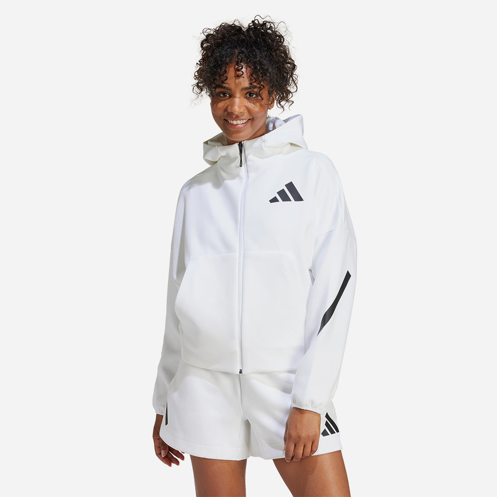 Áo Khoác Nữ Adidas Z.N.E. Full-Zip - Trắng - Supersports Vietnam
