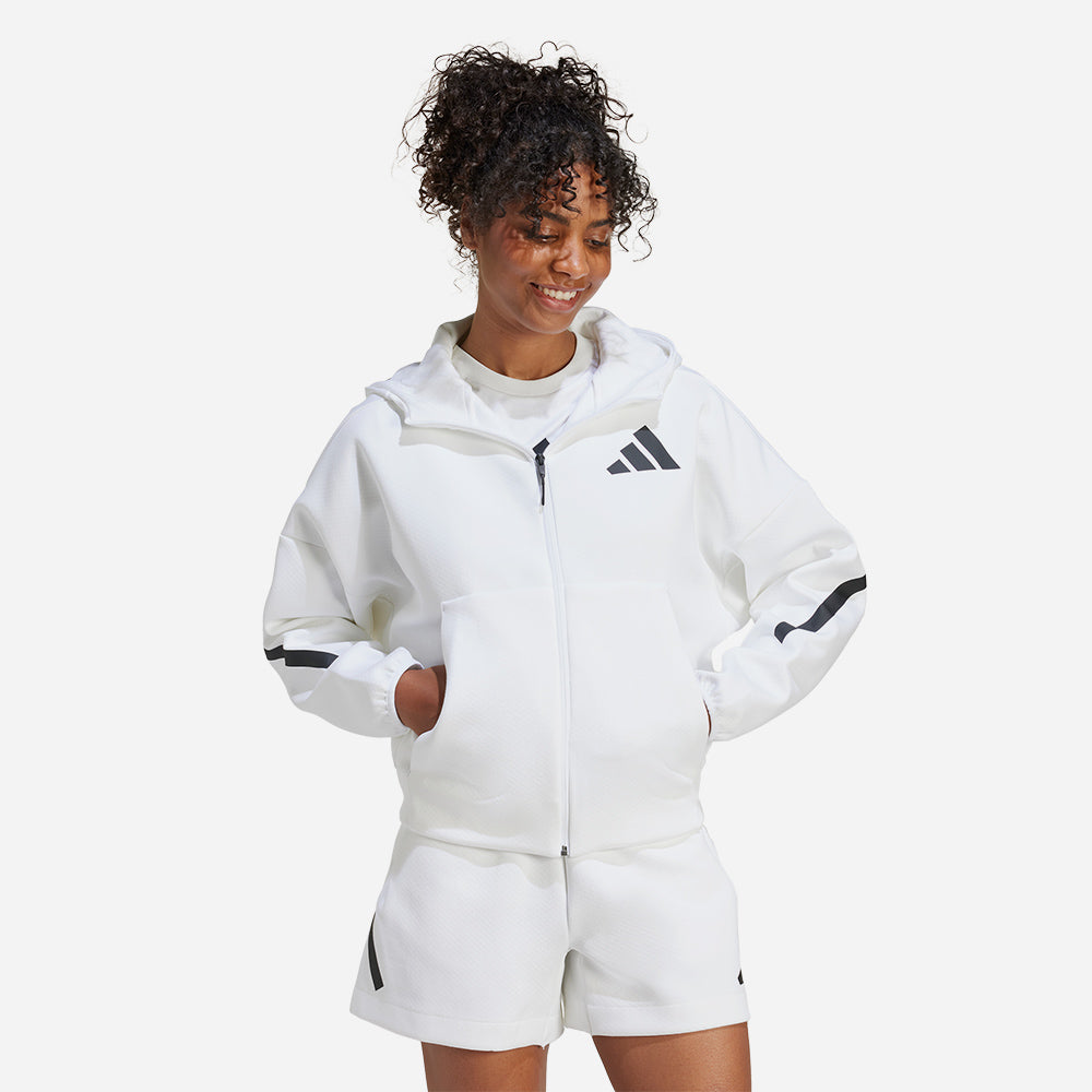 Áo Khoác Nữ Adidas Z.N.E. Full-Zip - Trắng - Supersports Vietnam