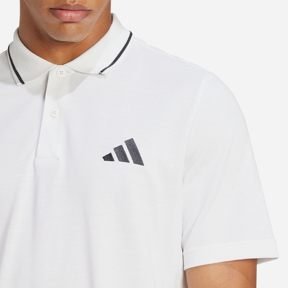 Áo Polo Nam Adidas Essentials Small Logo Piqué - Trắng - Supersports Vietnam