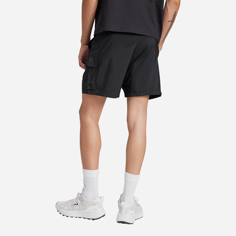 Quần Ngắn Thể Thao Nam Adidas Essentials Small Logo Cargo Chelsea - Đen - Supersports Vietnam