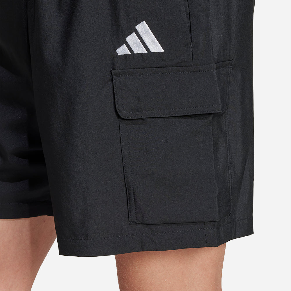 Quần Ngắn Thể Thao Nam Adidas Essentials Small Logo Cargo Chelsea - Đen - Supersports Vietnam