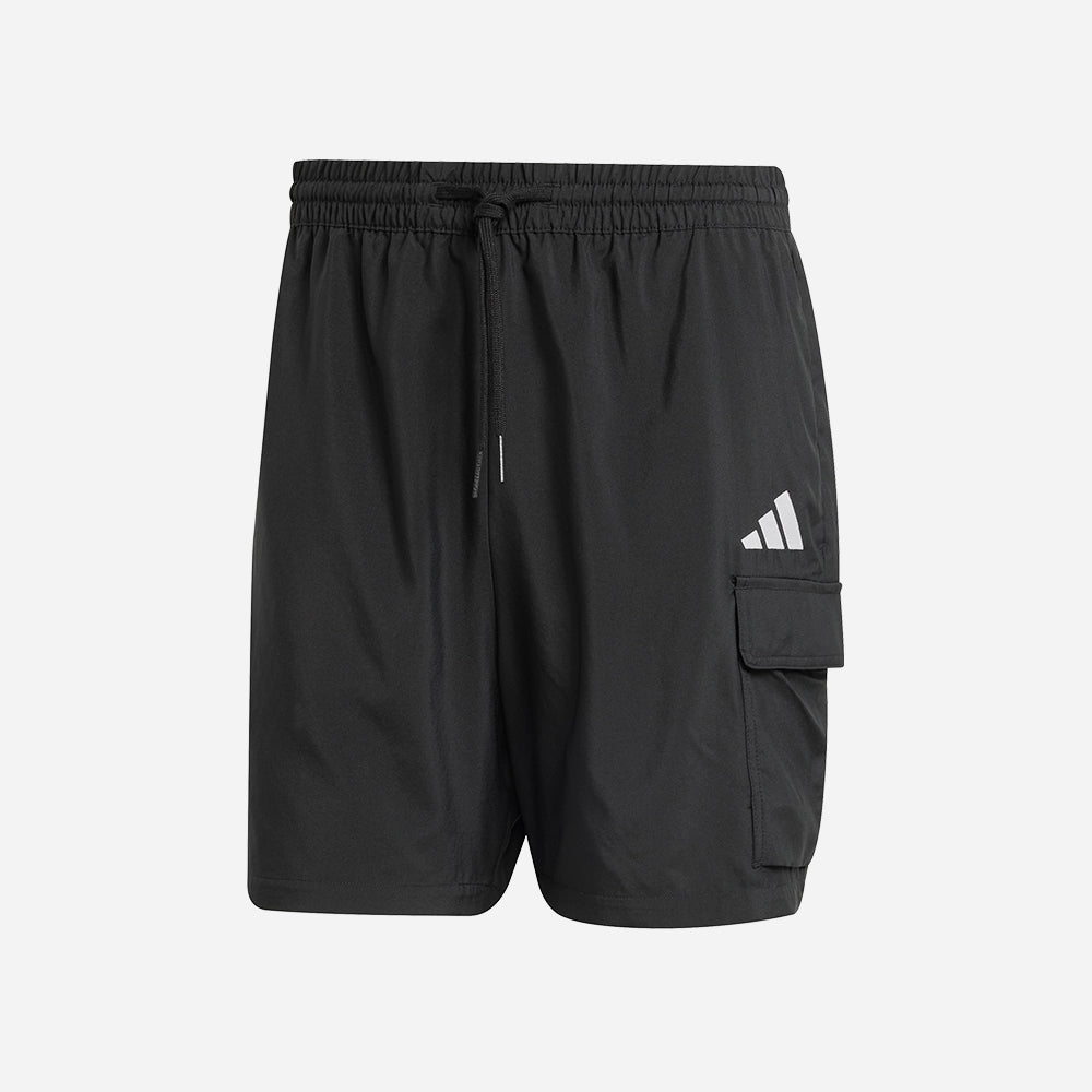 Quần Ngắn Thể Thao Nam Adidas Essentials Small Logo Cargo Chelsea - Đen - Supersports Vietnam