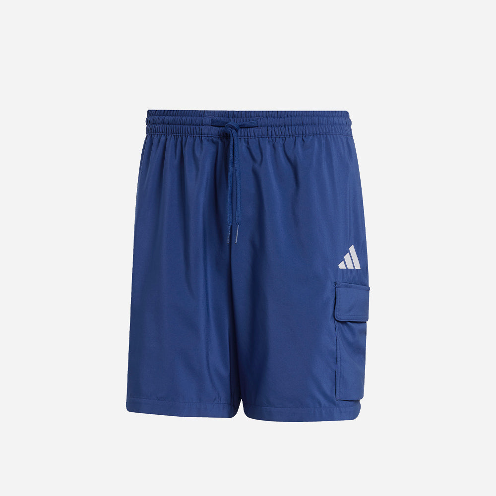 Quần Ngắn Thời Trang Nam Adidas Essentials Small Logo Cargo Chelsea - Xanh Dương - Supersports Vietnam