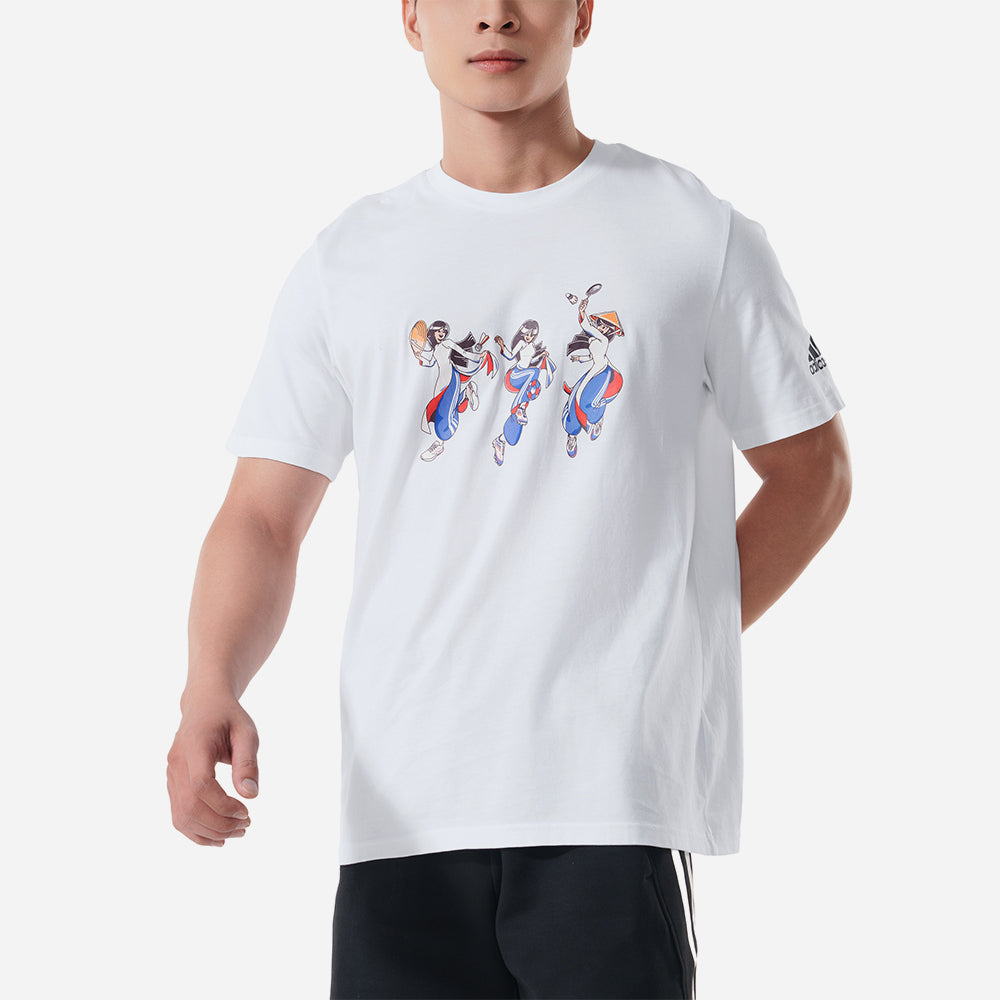 Áo Thun Tay Ngắn Unisex Adidas Sporty Lady I - Trắng - Supersports Vietnam