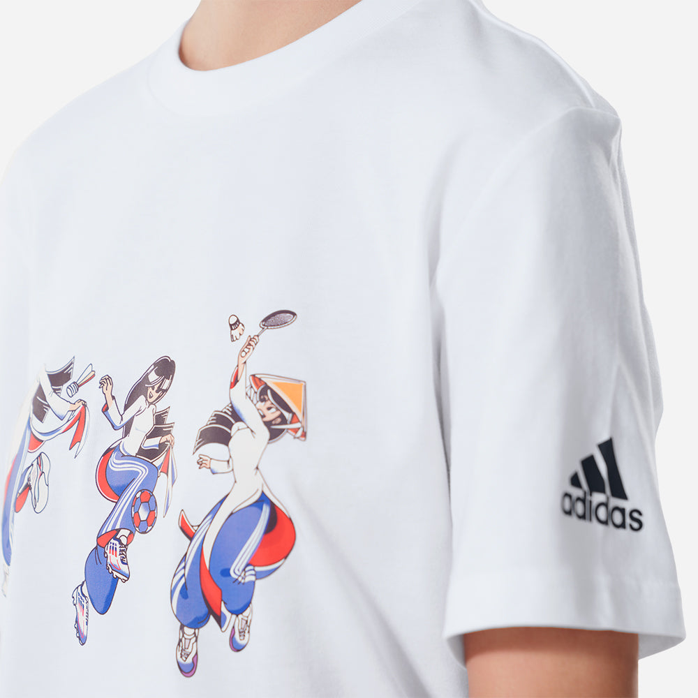 Áo Thun Tay Ngắn Unisex Adidas Sporty Lady I - Trắng - Supersports Vietnam
