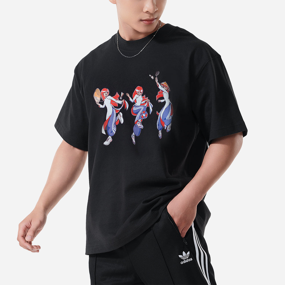 Áo Thun Tay Ngắn Unisex Adidas Sporty Lady Ii - Đen - Supersports Vietnam