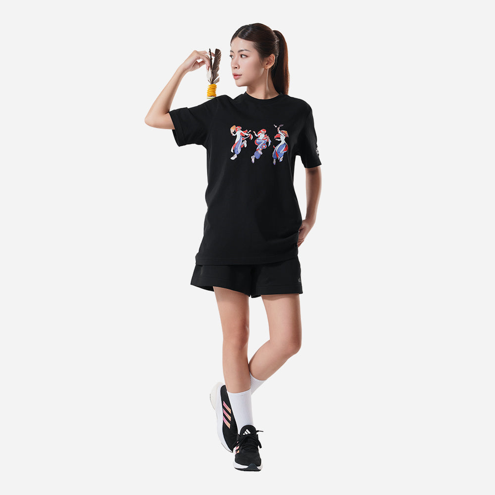 Áo Thun Tay Ngắn Unisex Adidas Sporty Lady Ii - Đen - Supersports Vietnam