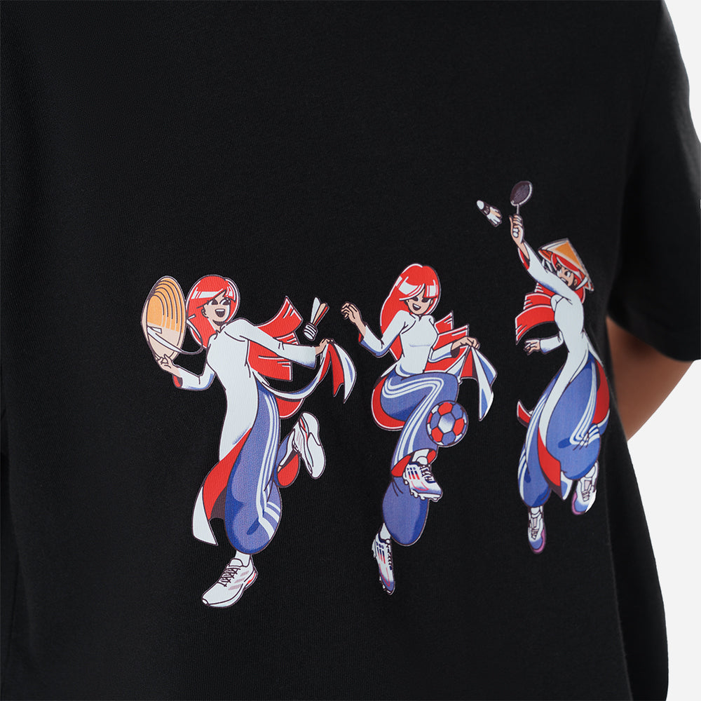 Áo Thun Tay Ngắn Unisex Adidas Sporty Lady Ii - Đen - Supersports Vietnam