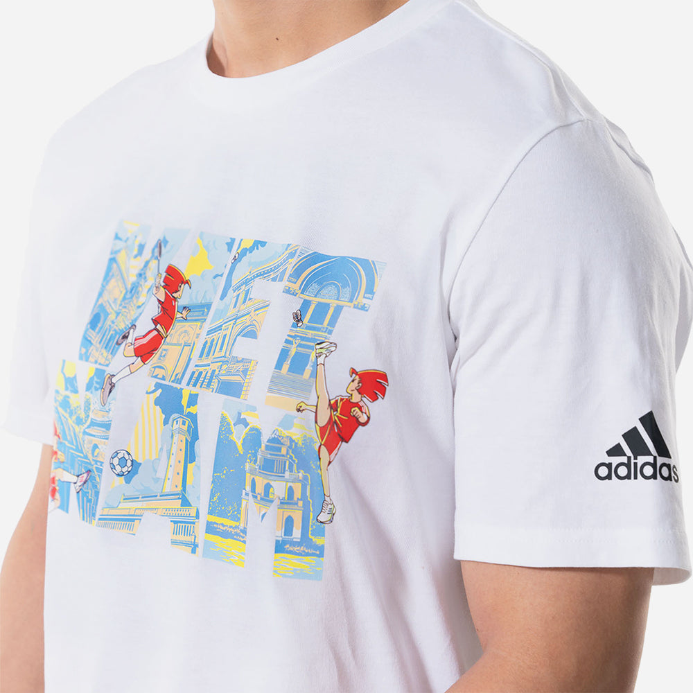 Áo Thun Tay Ngắn Unisex Adidas Landmarks I - Trắng - Supersports Vietnam