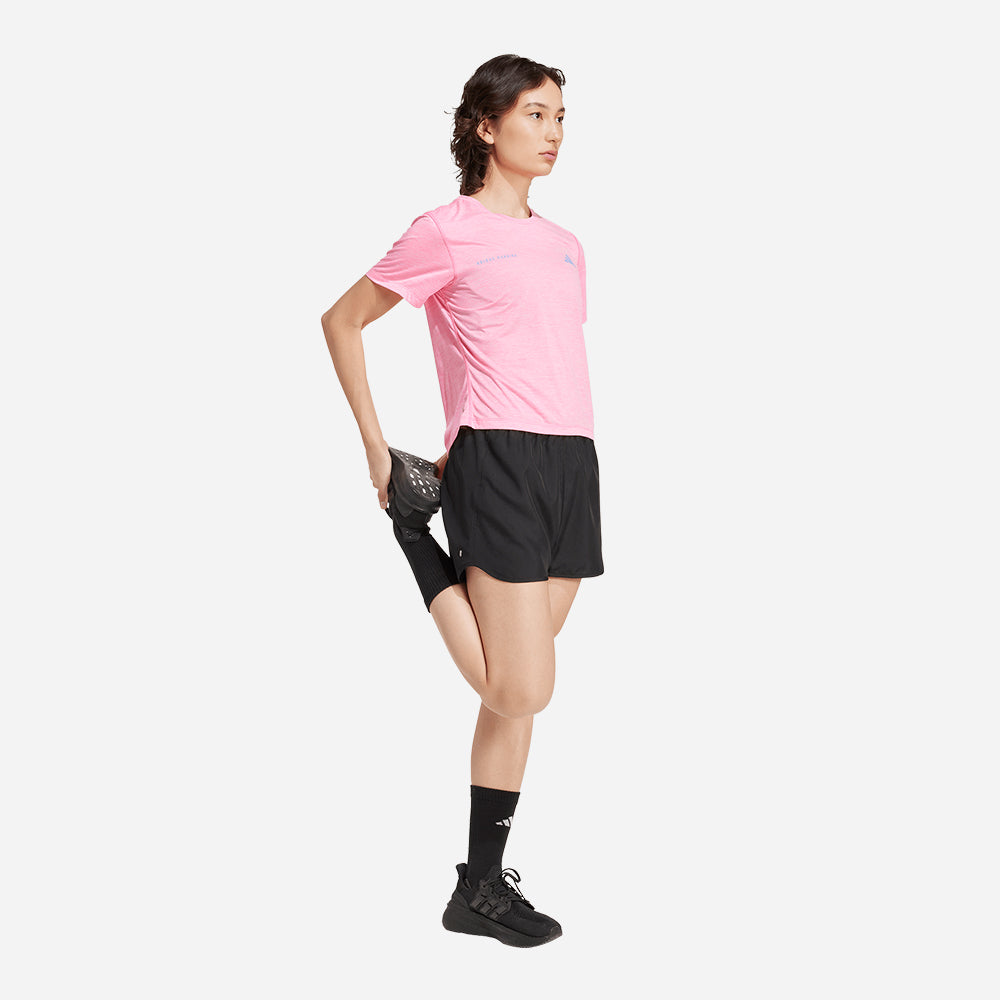Áo Thun Nữ Adidas Own The Run Melange - Hồng - Supersports Vietnam
