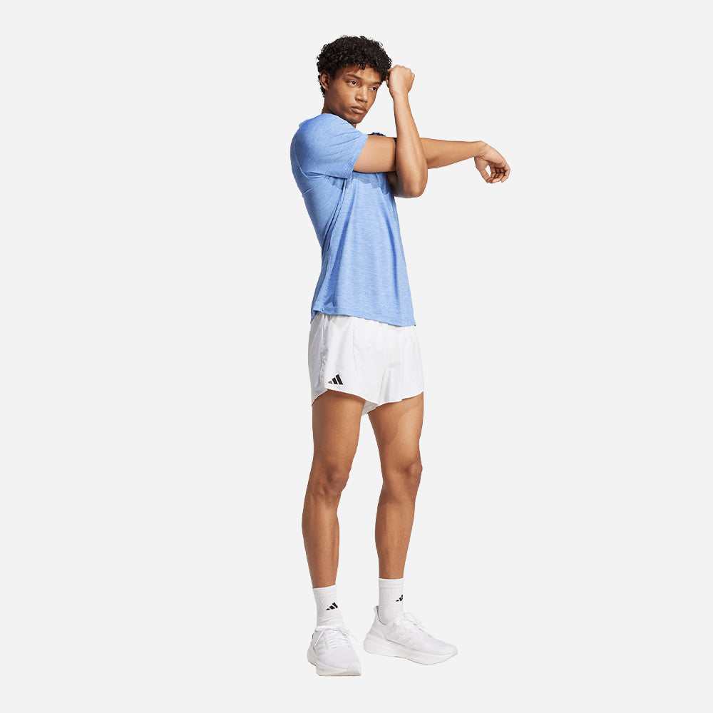 Áo Thun Nam Adidas Own The Run Melange - Xanh Dương - Supersports Vietnam
