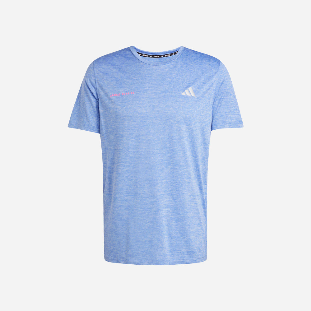 Áo Thun Nam Adidas Own The Run Melange - Xanh Dương - Supersports Vietnam