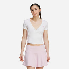 Áo Thun Nữ Adidas Seasonal Essentials 3-Stripes Crop - Trắng - Supersports Vietnam