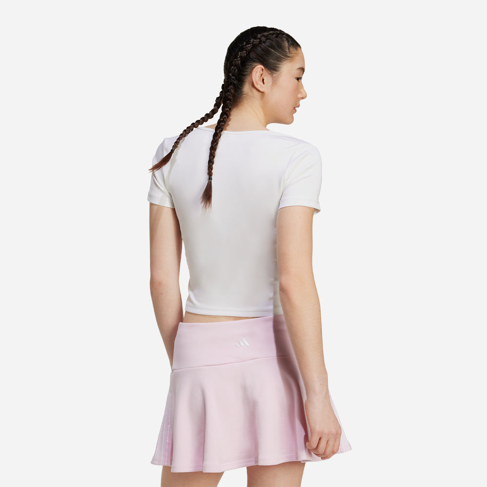 Áo Thun Nữ Adidas Seasonal Essentials 3-Stripes Crop - Trắng - Supersports Vietnam