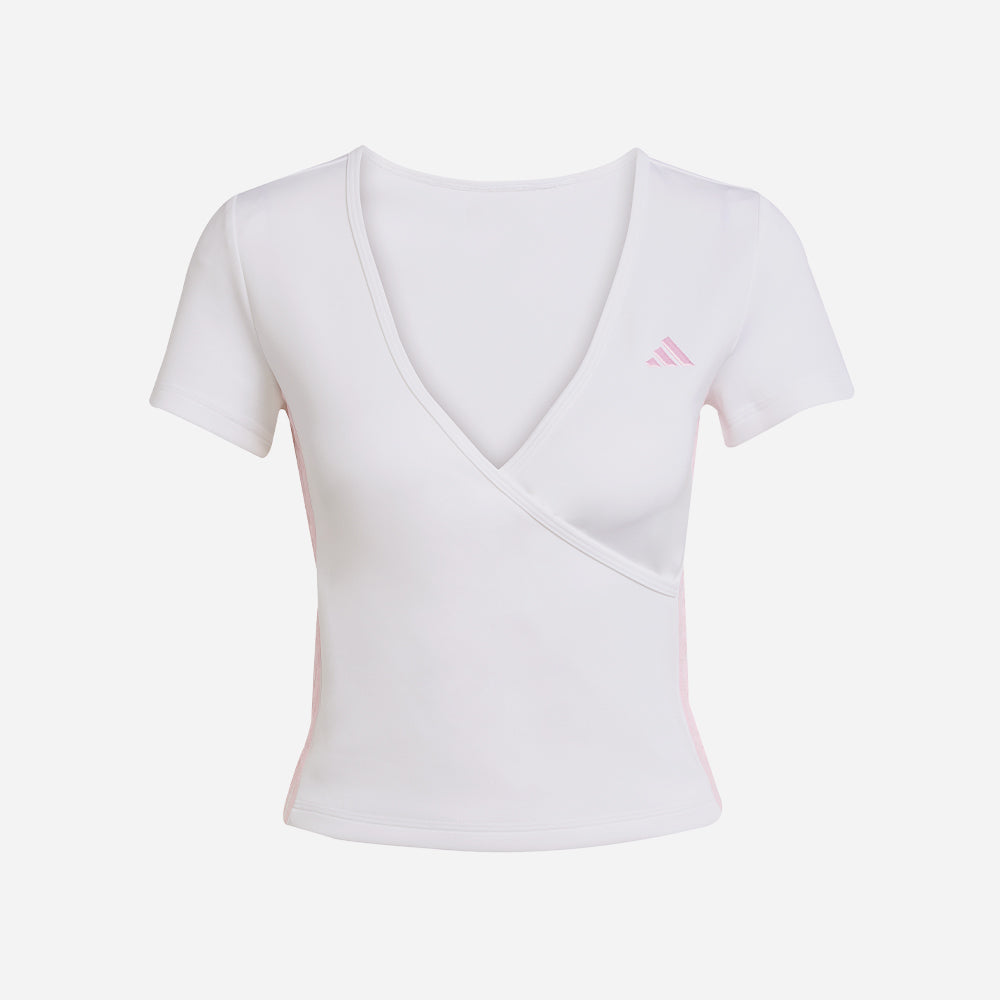 Áo Thun Nữ Adidas Seasonal Essentials 3-Stripes Crop - Trắng - Supersports Vietnam