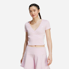 Áo Thun Nữ Adidas Seasonal Essentials 3-Stripes Crop - Hồng - Supersports Vietnam