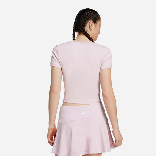 Áo Thun Nữ Adidas Seasonal Essentials 3-Stripes Crop - Hồng