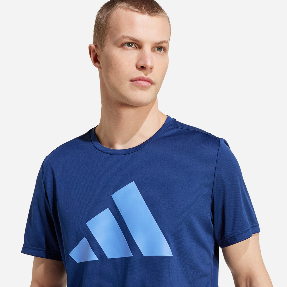 Áo Thun Nam Adidas Run It - Xanh Dương - Supersports Vietnam