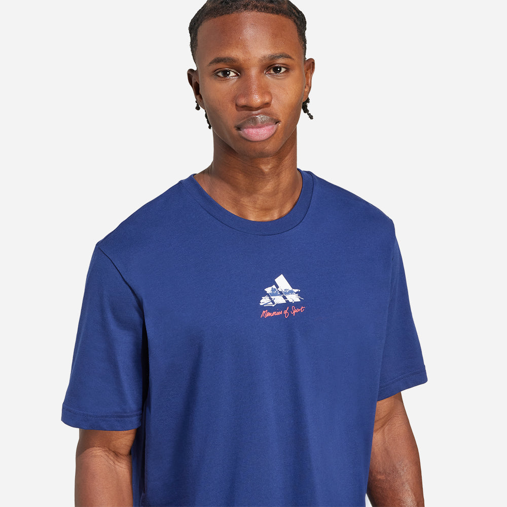 Áo Thun Nam Adidas Memories Of Sport Gallery Graphic - Xanh Dương - Supersports Vietnam