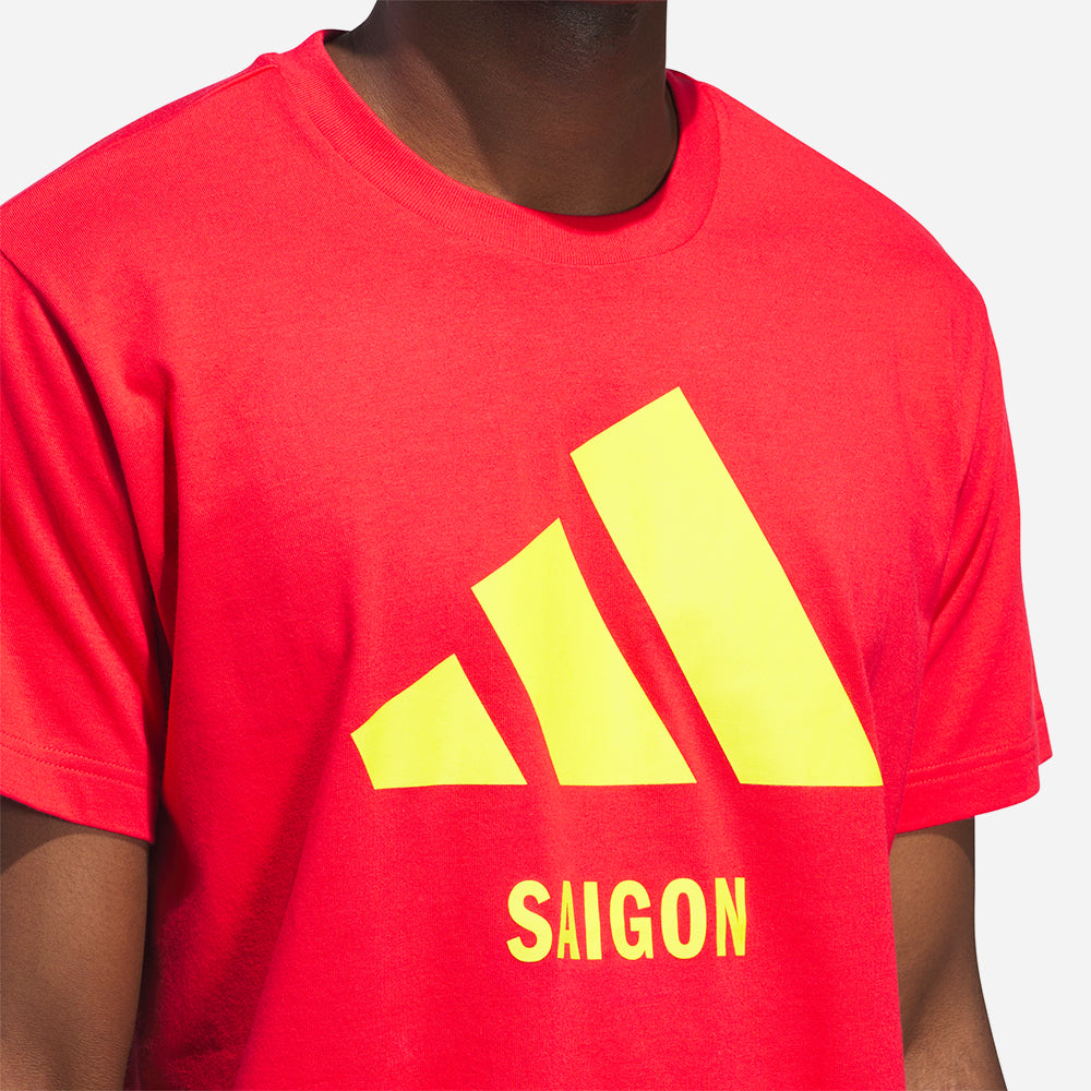 Áo Tay Ngắn Unisex Adidas Saigon - Đỏ - Supersports Vietnam