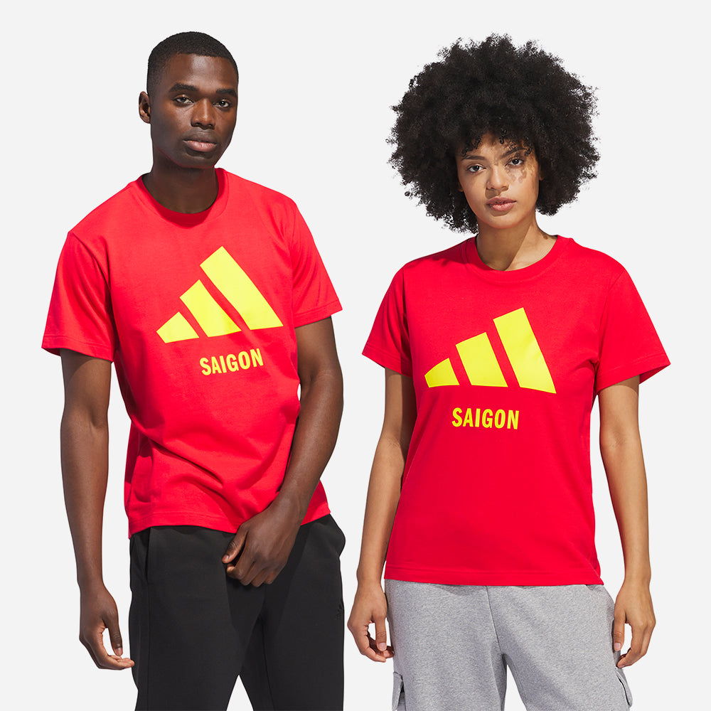Áo Tay Ngắn Unisex Adidas Saigon - Đỏ - Supersports Vietnam