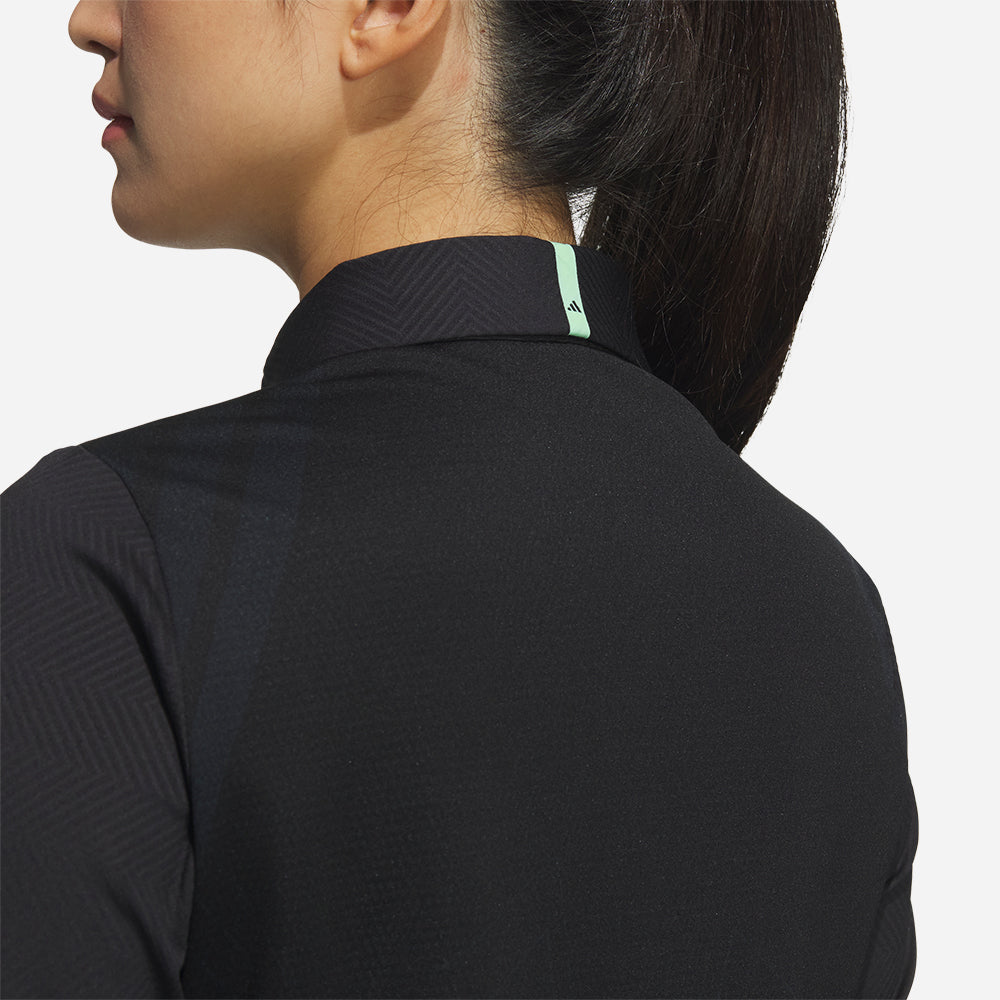 Áo Polo Nữ Adidas Jacquard Long Sleeve - Đen - Supersports Vietnam