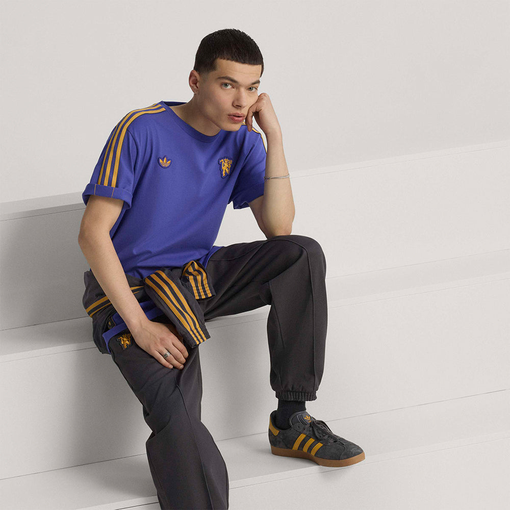 Áo Thun Nam Adidas Manchester United Terrace Icons - Xanh Dương - Supersports Vietnam