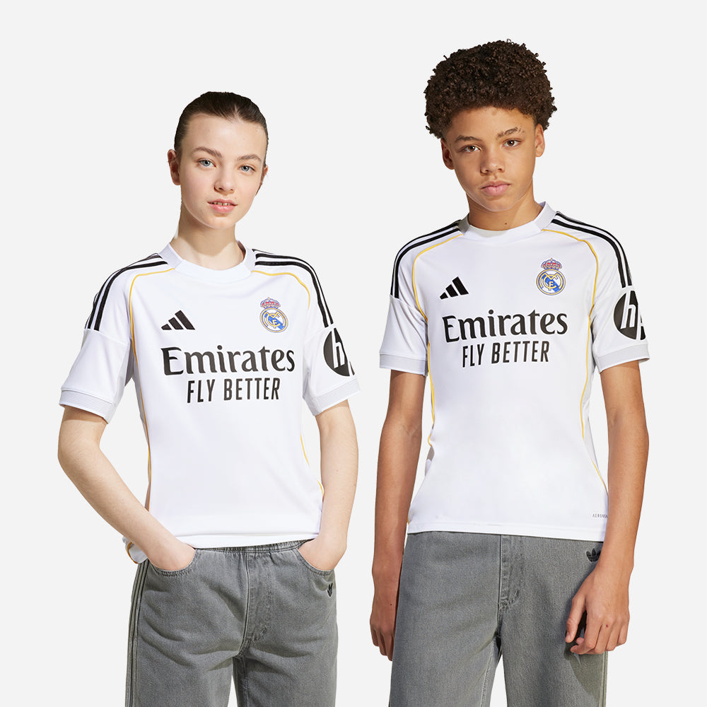 Áo Đá Bóng Trẻ Em Adidas Sân Nhà Real Madrid 25/26 - Trắng - Supersports Vietnam