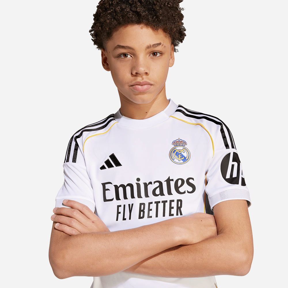 Áo Đá Bóng Trẻ Em Adidas Sân Nhà Real Madrid 25/26 - Trắng - Supersports Vietnam