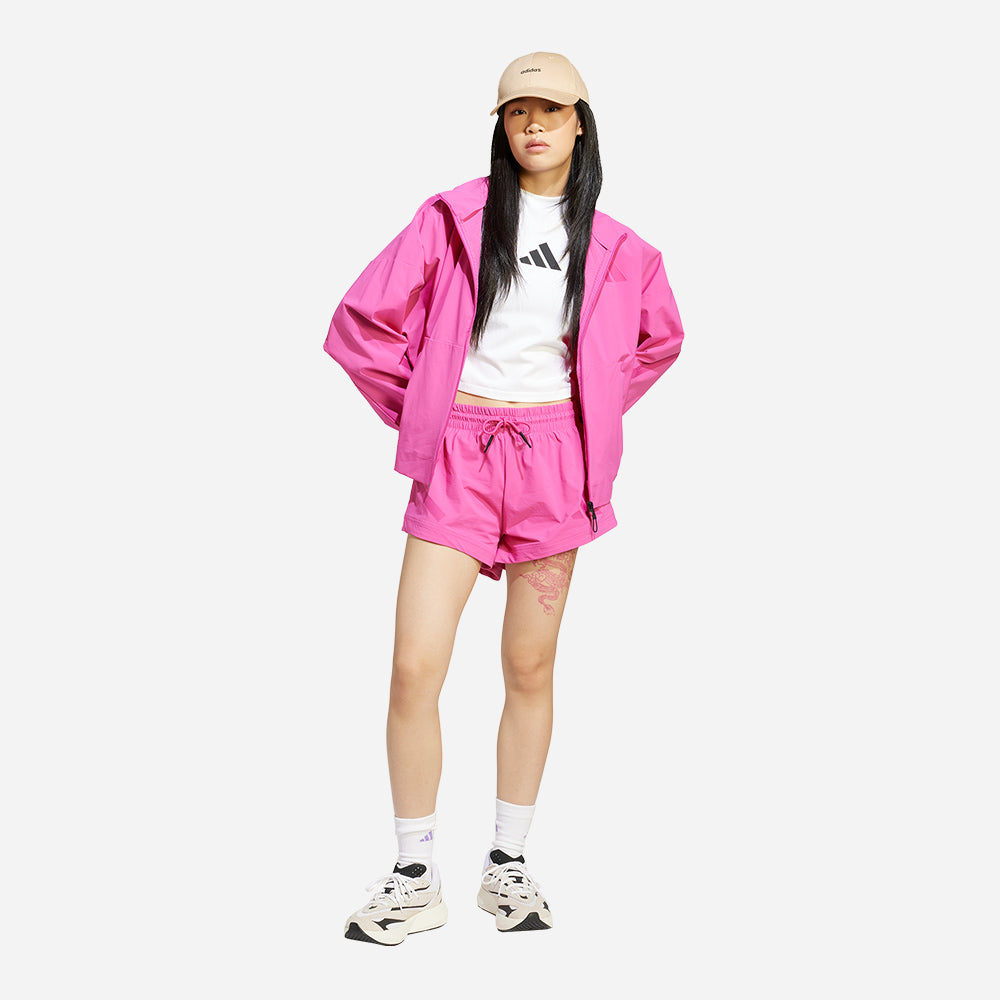 Quần Ngắn Nữ Adidas Z.N.E. Woven - Hồng - Supersports Vietnam