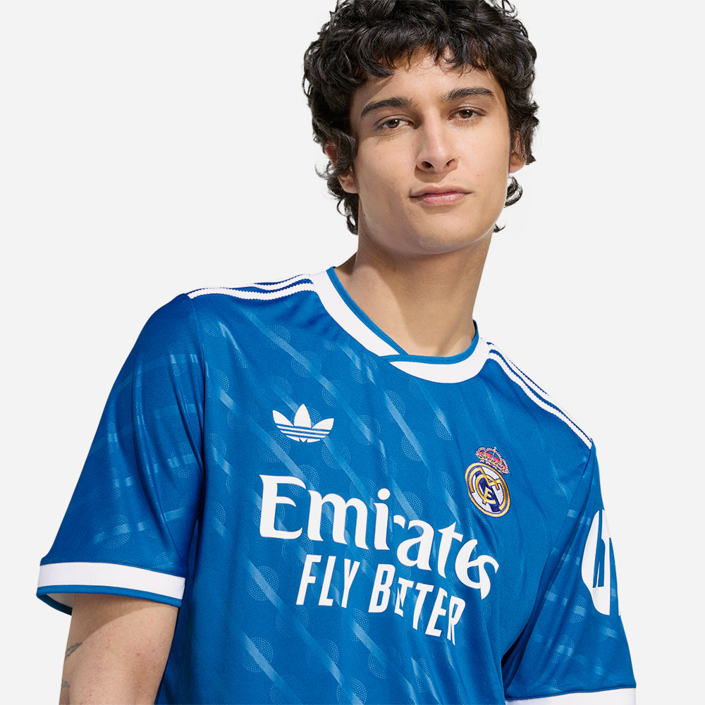 Áo Đá Bóng Nam Adidas Real Madrid 25/26 Sân Thứ Ba - Xanh Dương - Supersports Vietnam