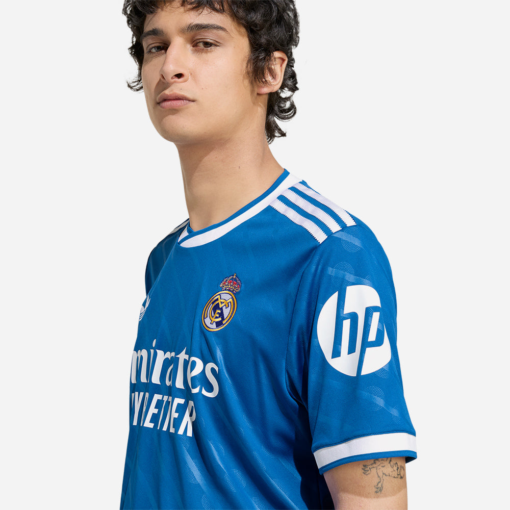 Áo Đá Bóng Nam Adidas Real Madrid 25/26 Sân Thứ Ba - Xanh Dương - Supersports Vietnam