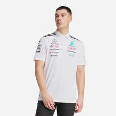 Áo Polo Nam Adidas Mercedes - Trắng - Supersports Vietnam