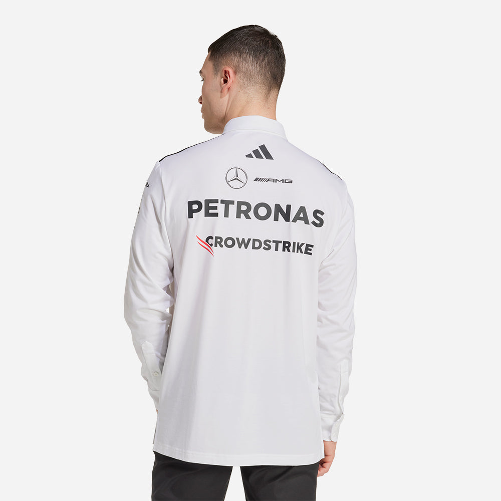 Áo Polo Nam Adidas Mercedes Long Sleeve - Trắng - Supersports Vietnam