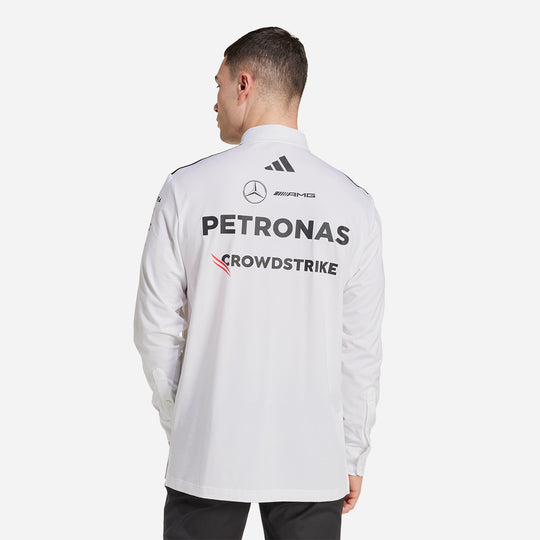 Áo Polo Nam Adidas Mercedes Long Sleeve - Trắng