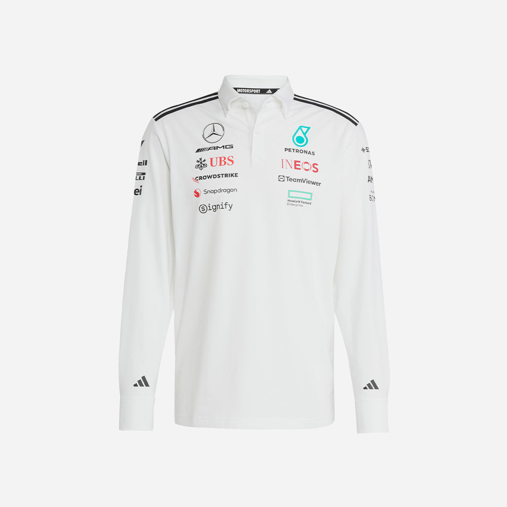 Áo Polo Nam Adidas Mercedes Long Sleeve - Trắng - Supersports Vietnam