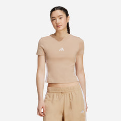 Áo Thun Nữ Adidas Brown Essentials 3-Stripes - Nâu - Supersports Vietnam