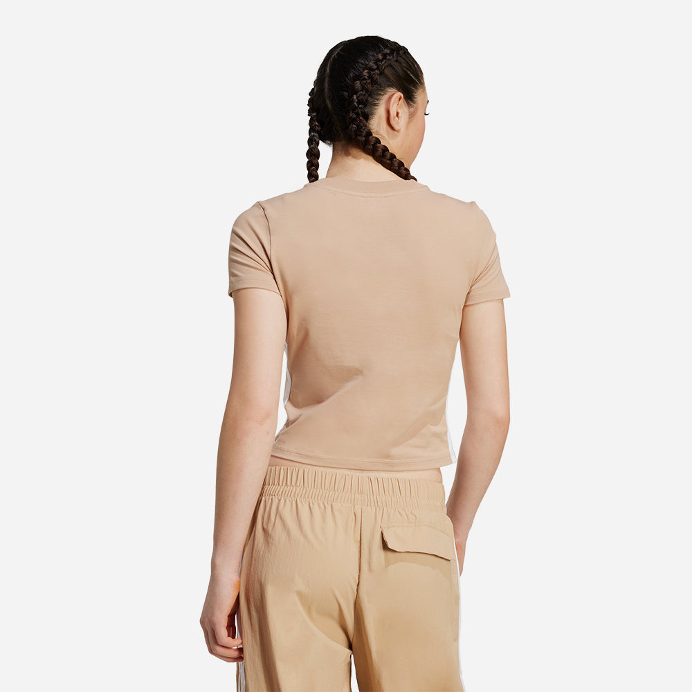 Áo Thun Nữ Adidas Brown Essentials 3-Stripes - Nâu - Supersports Vietnam