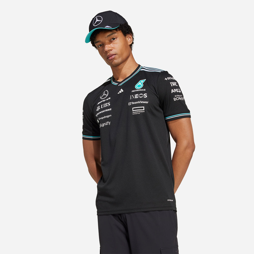 Áo Thun Tay Ngắn Nam Adidas Mercedes Driver - Đen - Supersports Vietnam