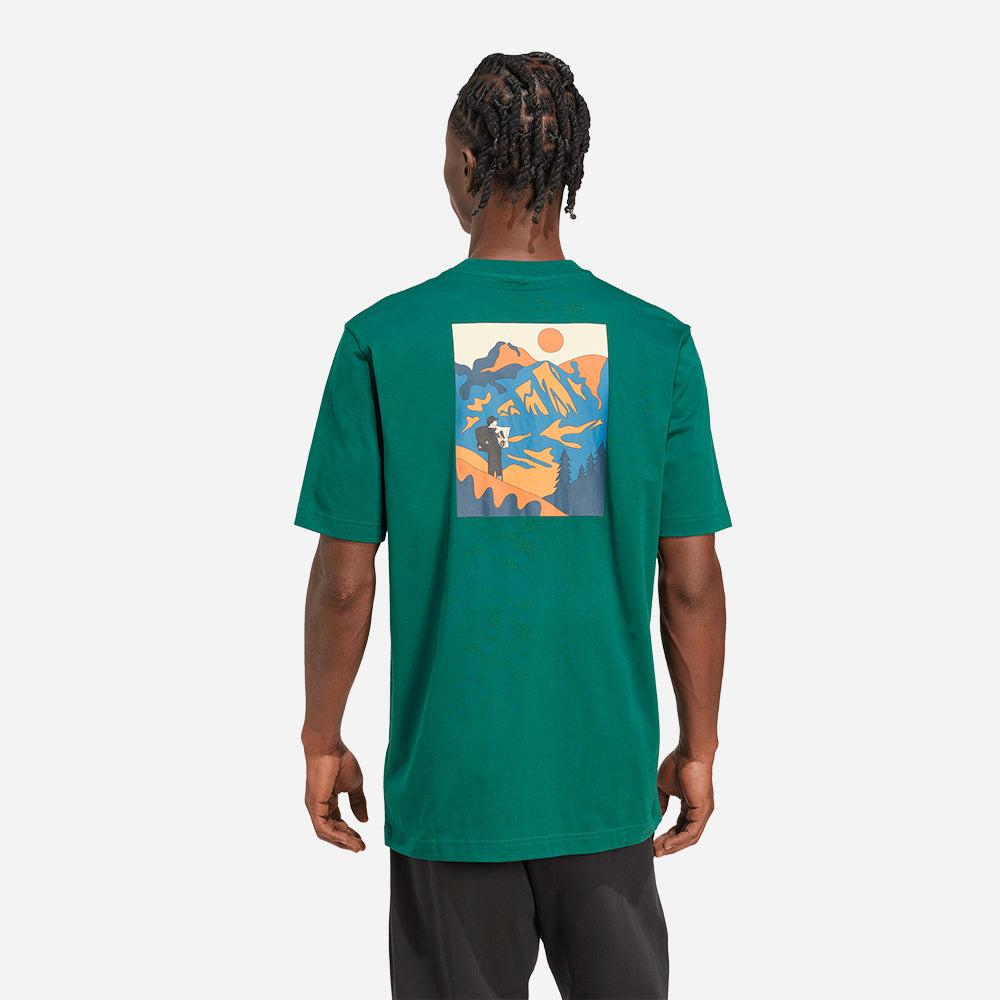 Áo Thun Nam Adidas Doodle Hunt Hike Graphic - Xanh Lá - Supersports Vietnam